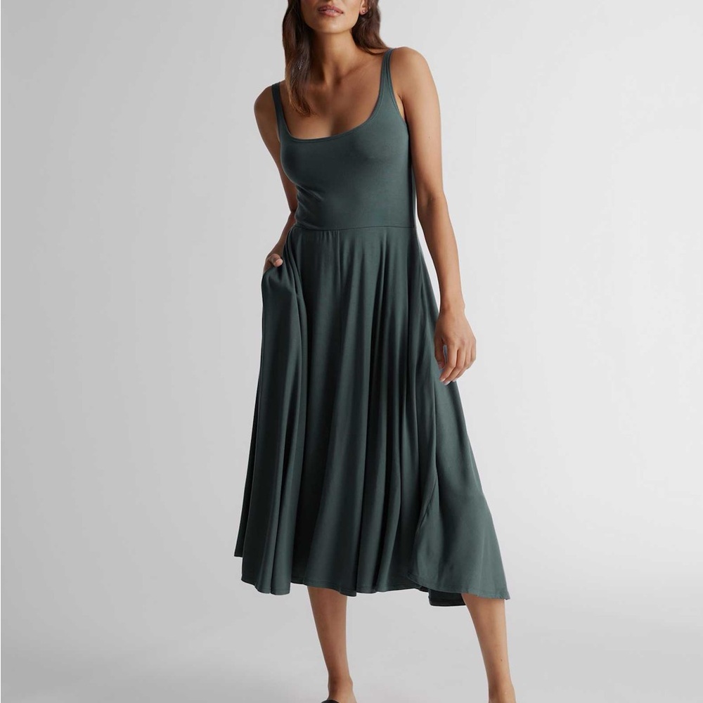 Quince Slate Blue Maxi Dress